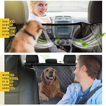 Vailge - Funda para asiento trasero de coche para perro, 100% impermeable,  resistente y antideslizante, para asiento trasero para perros, funda para