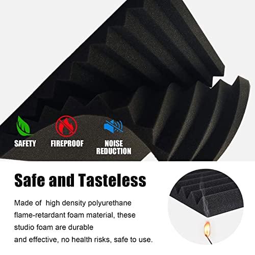 Thick Acoustic Foam Panels, 12 X 12 X 2 Inch 36 Pcs Broadband Sound  Absorbing Foam, Dense Soundproof Padding Tile, Recording Studio Foam  Absorber, Groove Decorative 3D Wall Ceiling Panel