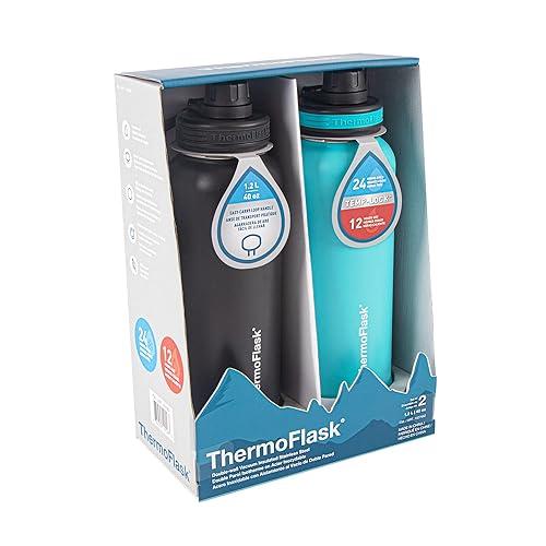 ThermoFlask 40 oz Double Wall Vacuum Insulated Stainless Steel 2Pack