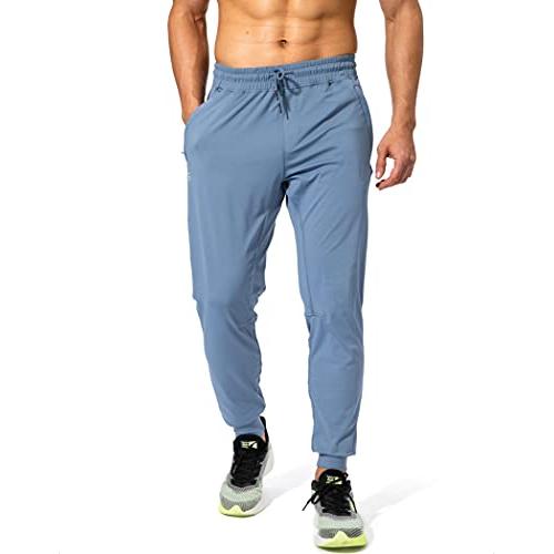 G Gradual - Pantalones de chándal para hombre con bolsillos con cremallera,  pantalones atléticos de entrenamiento, pantalones de chándal para hombres,  fútbol, ​​correr, entrenamiento (azul pizarra, grande) : Precio Guatemala