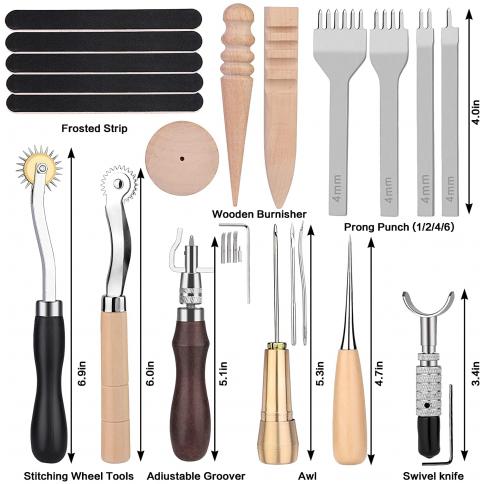 Herramientas básicas para cuero  Herramientas de cuero, Artesanía en cuero,  Coser cuero