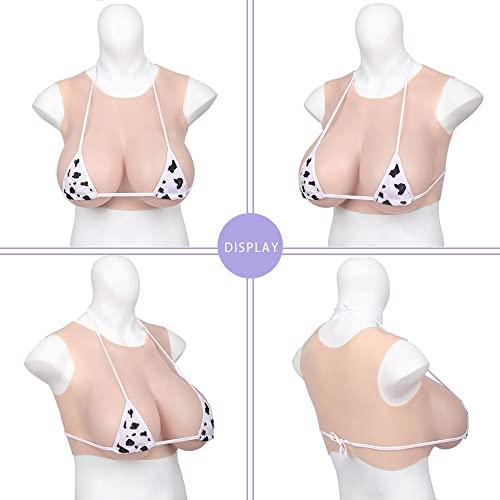 Qianbei Half Body Silicone Fake Breast G Cup Breastplates for