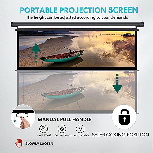 VIVOHOME Pantalla de Proyector Manual Desplegable de 80 Pulgadas ...