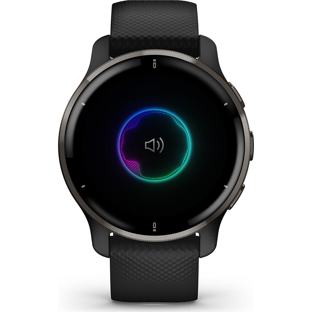 Venu 2 Plus, Slate Stainless Steel Bezel With Black Case And Silicone