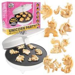 Unicorn Mini Waffle Maker- Creates 7 Different 3D Animal Shaped Waffles in Minutes- A Fun Cool Magical Breakfast for Kids, Girls  Adults- Electric Non-Stick Waffler Iron, Pancake Baker w Recipe Guide
