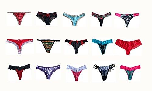 Morvia Varieties Of Women Thong Pack Lacy Tanga G String Bikini Underwear Panties Tamaño Large 3917