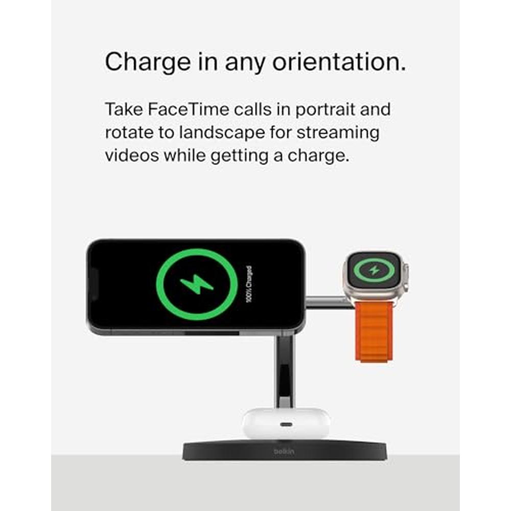 Belkin MagSafe 3-in-1 Wireless Charging Stand 2ND GEN with Faster