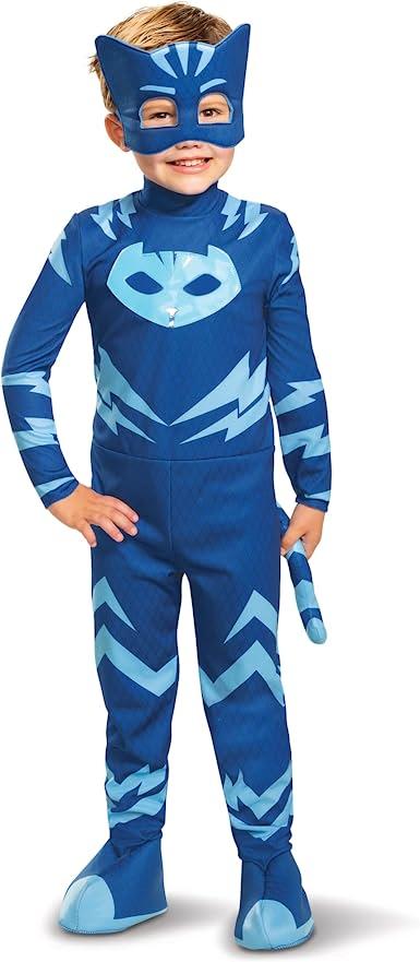Disguise PJ Masks Catboy Disfraz, Deluxe Kids Light Up Jumpsuit Outfit