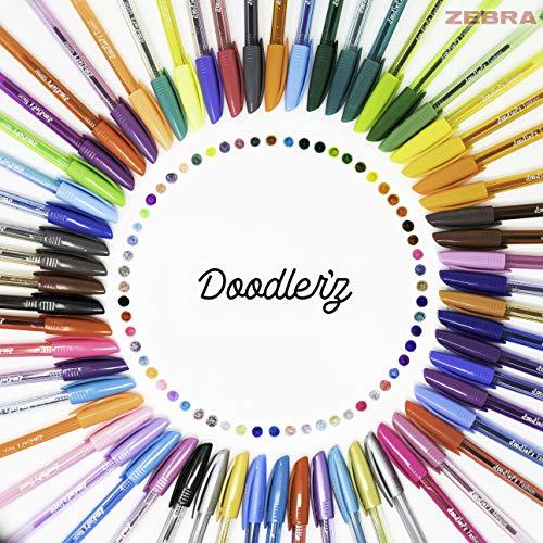 Zebra Pen Doodlerz Gel Stick Pen 1,0 mm, surtido, paquete de 60 (41960
