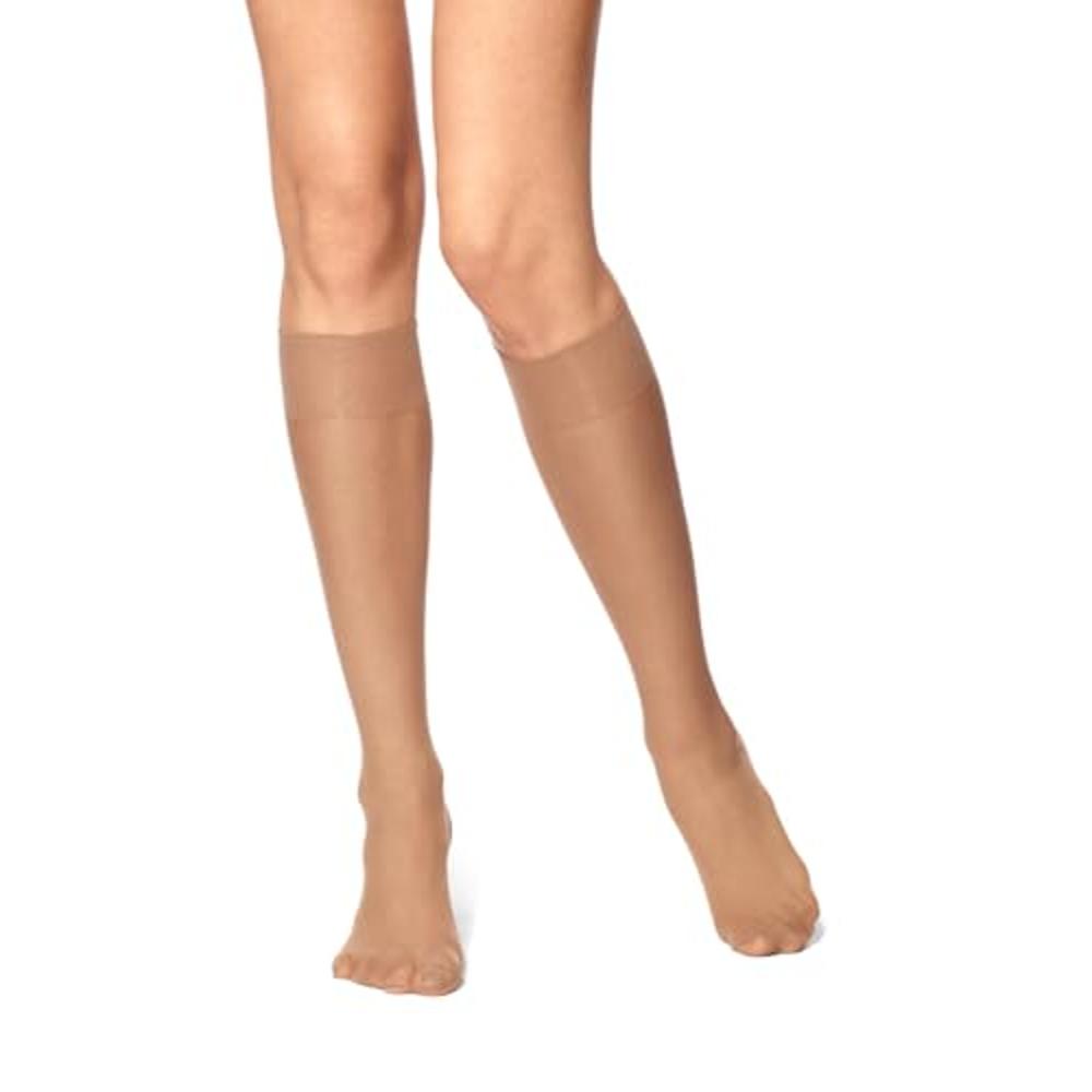 No Nonsense Womens Sheer Knee High Value Pack with Comfort Top - Tamaño  Regular - Color Tan - Paquete de 10 pares - Número de unidades 10 : Precio  Guatemala