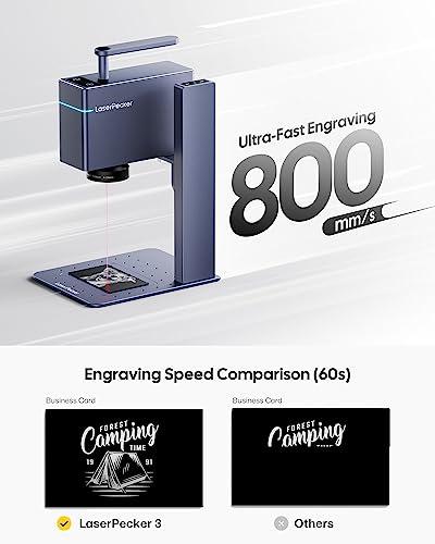 LaserPecker LP3 Infrared Laser Engraver - 1064nm For Metal & Plastic, 48000mm/min Speed, No Coating Needed