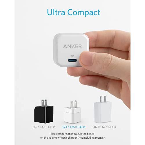 USB C Charger, Anker 2-Pack Fast Charger with Foldable Plug, PowerPort III  20W Cube Charger for iPhone 15/15 Plus/15 Pro/15 Pro Max/14, Galaxy, Pixel