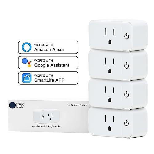 Lunabode LED Alexa Smart Plugs I Wifi Plugs Outlet for Smart Homes I