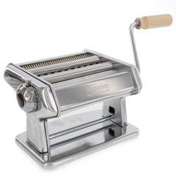 Pasta Maker Machine by Imperia- Heavy Duty Steel Construction w Easy Lock Dial and Wood Grip Handle- Model 190 - Nombre de estilo Model 190