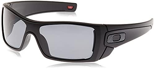 Oakley Mens OO9101 Batwolf Rectangular Sunglasses, Matte Black/Grey