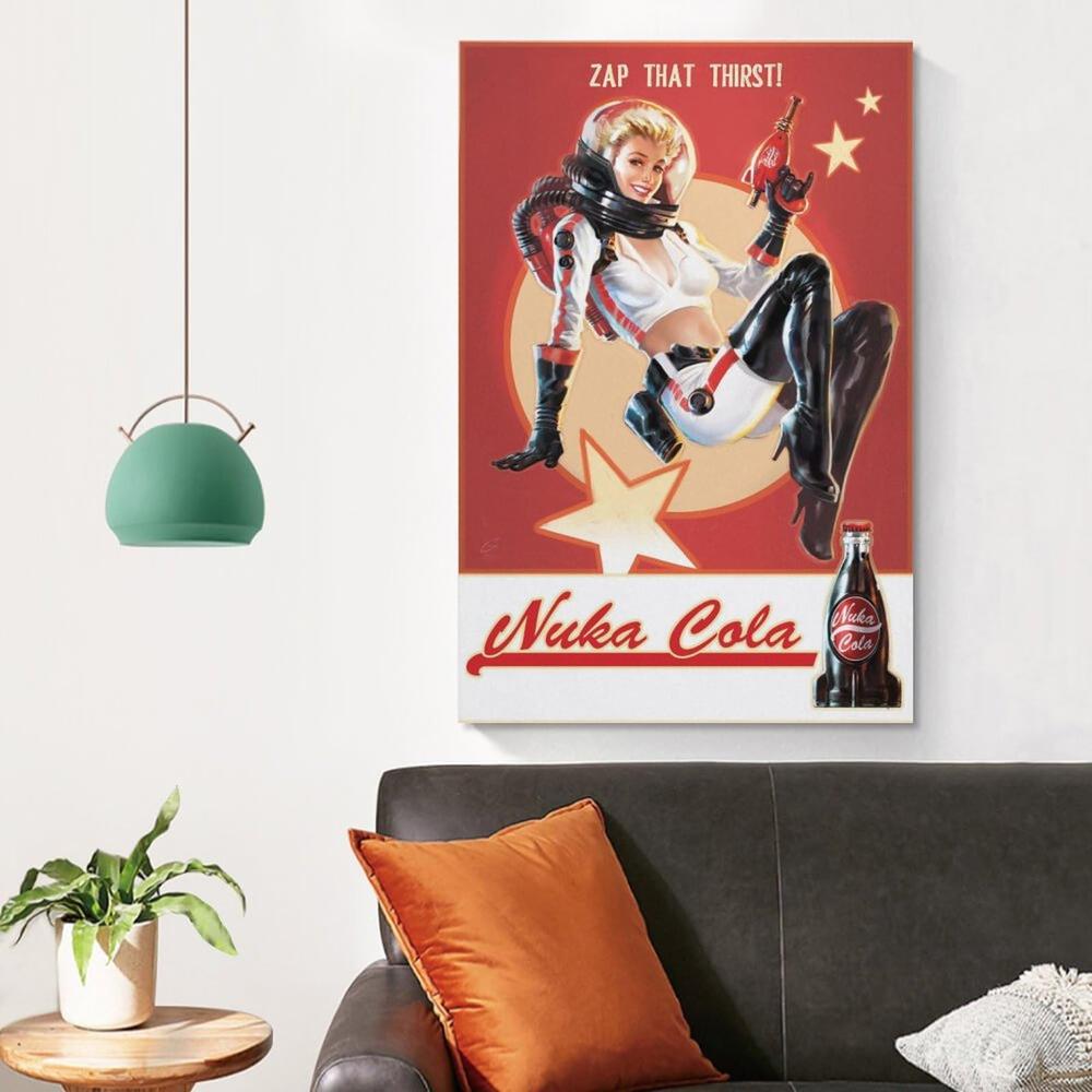 Fallouts Game Poster Zap That Thirst Girl Nuka Cola Art Posters Wall ...