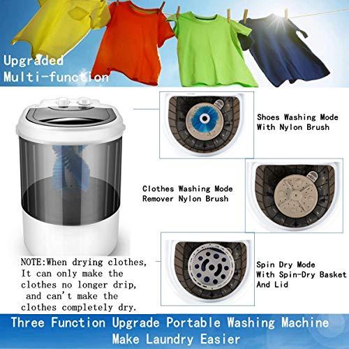 Portable Mini Washing Machine,Semi-Automatic,Three functions of washing  shoes washing Clothes Spin-Dry,9.9 lbs Capacity
