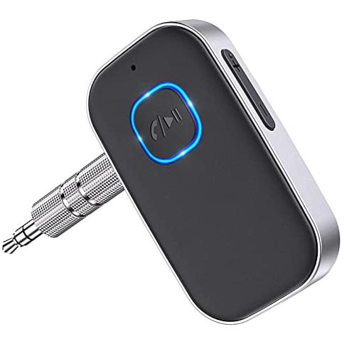  Kit de manos libres Bluetooth para coche, con movimiento  automático en el visor para el sol, manos libres Bluetooth en el altavoz  del coche, asistente Siri Google Assistant, conecta 2 teléfonos