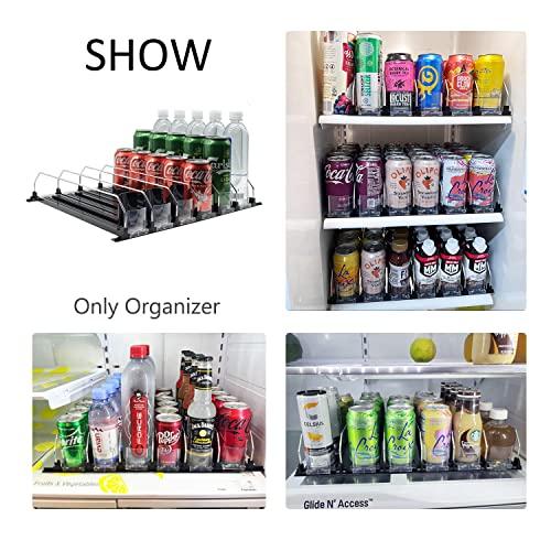  Organizador de latas de soda para refrigerador, dispensador  organizador de latas de acrílico, estante para latas de bebidas  automáticas, organizador de almacenamiento de latas, soporte para bebidas :  Hogar y Cocina