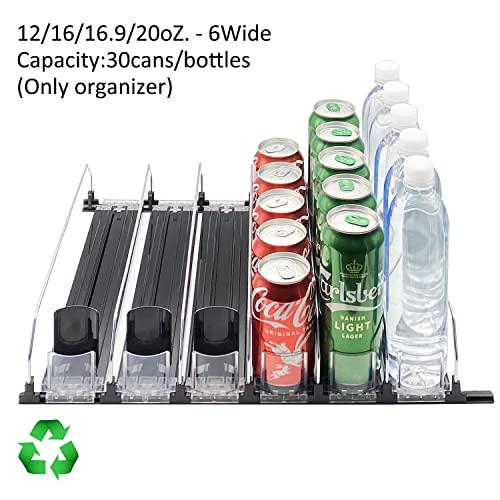 KICHLY Organizador Nevera latas (Pack de 4) - Apilable y Ahorra Espacio -  Dispensador de Latas de Refresco para Despensa, Nevera, Congelador 