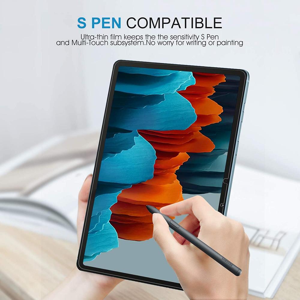 2 Piezas Cristal Templado de 12.4 Pulgadas SPARIN Protector de Pantalla Compatible con Samsung Galaxy Tab S7 Plus Compatible con S Pen 