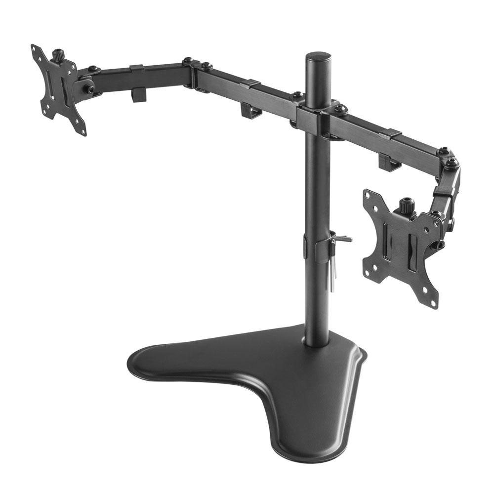 Soporte Doble 2 brazos para Monitor, ajustable base escritorio, 13″ – 32″ –  SIPO