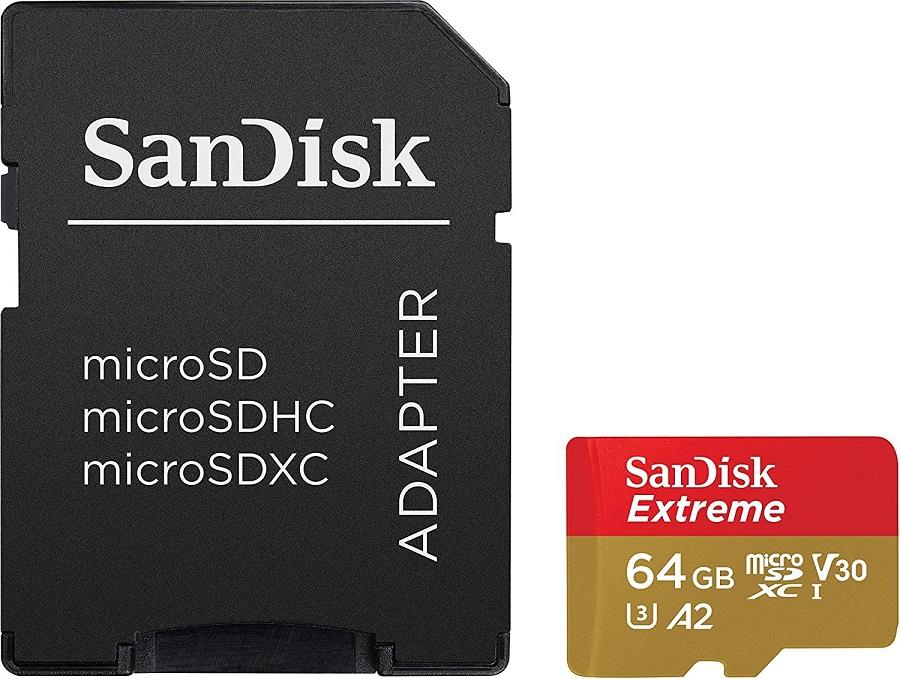 Карта памяти sandisk extreme 64 гб microsdxc