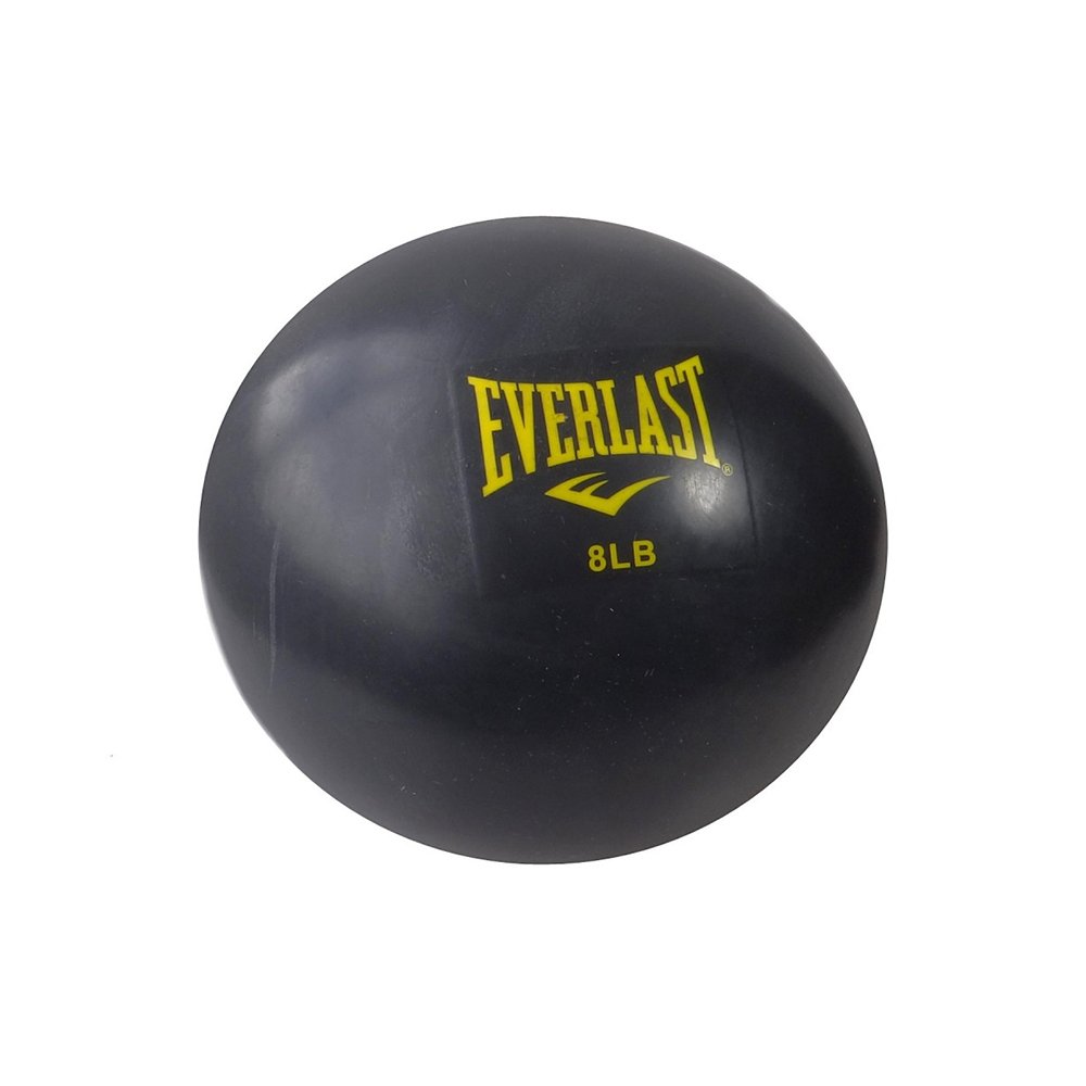 Body Sport Balón medicinal de 8 libras, agarre doble, negro