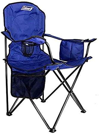 Tectake 4 sillas de Camping acolchadas - Azul