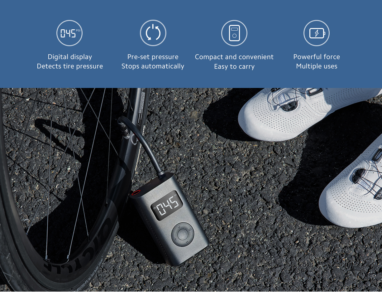 Zona Digital El Salvador - 🔥 Mini Compresor Portátil Xiaomi 🔥 Diseñado  para poder cargar completamente las ruedas de motos y bicicletas gracias a  Xiaomi. 🛒Compra en línea y recibe en tu