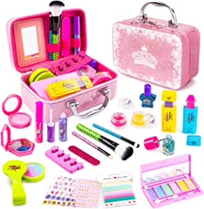 Kit de maquillaje para niños para niñas - Juego de maquillaje lavable real  con tizas para el